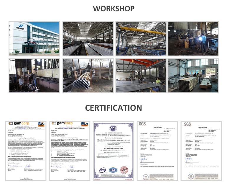 1mw estrikti sistèm solè panèl pou plafon plat ak Open jaden Mount, Solar Power System parantèz