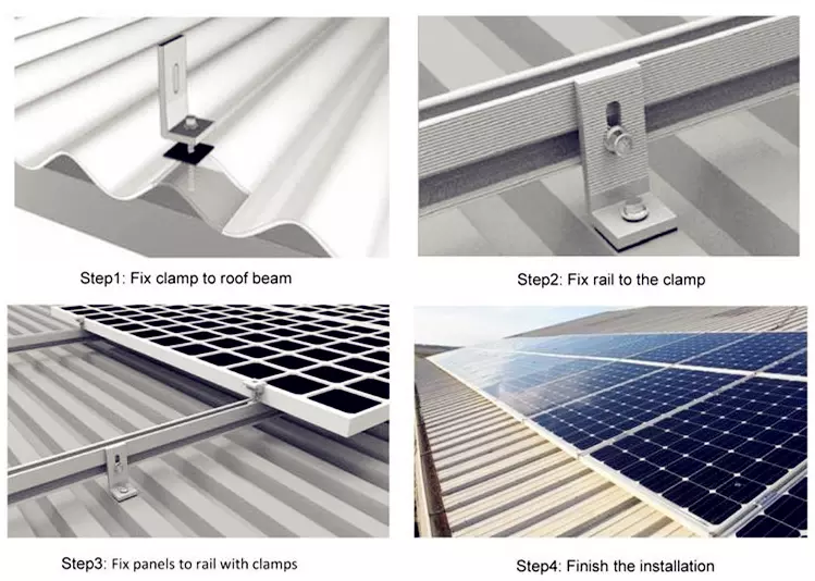Stainless Steel Solar  Hanger Bolt Tin L Feet
