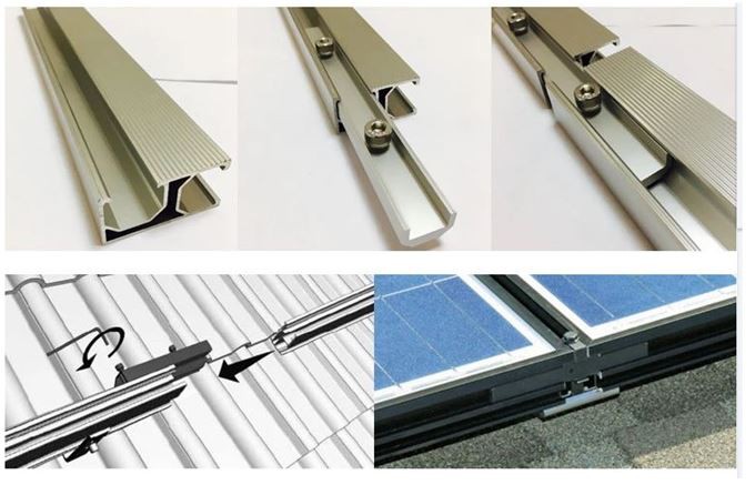 Solar Roof Mounting Rail Splice Kit Installation
