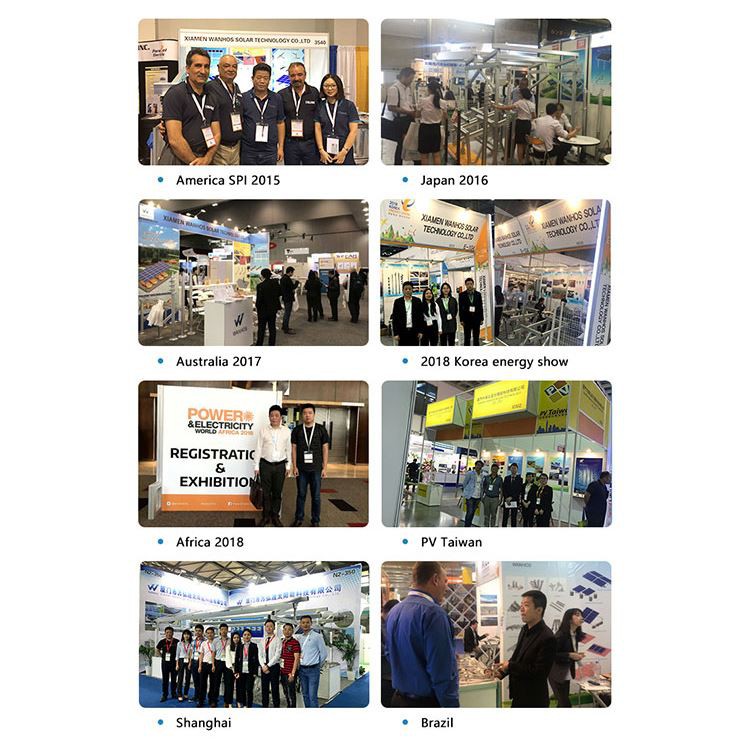 Exhibition of Cement Roof Solar Mounting Aluminum Tri-Angle Brackets