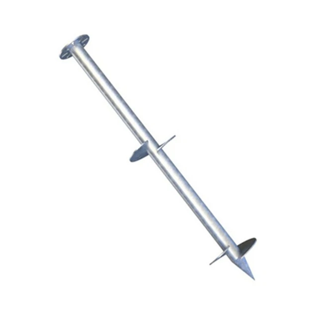 Solar Mounting Foundation Q235B Ground Screw Piles Ground screw with  dual large blades